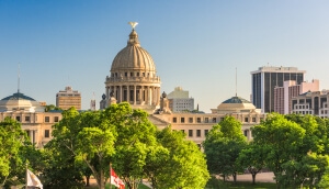 Horizonte del capitolio de Jackson, Misisipi