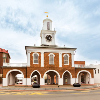 Antigua construcción del año 1836 en Fayetteville, Carolina del Norte.
