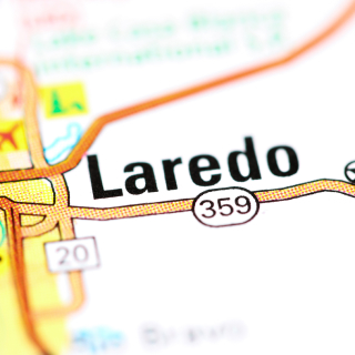 1. La ciudad de Laredo en Texas en el mapa – Laredo, seguro de auto barato en Texas.