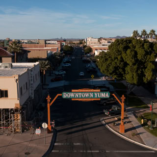 Vista aérea de la ciudad de Yuma, Arizona